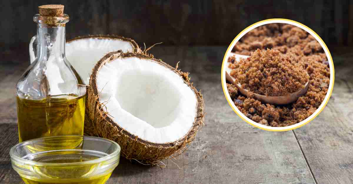 Mặt nạ dầu dừa và đường nâu
