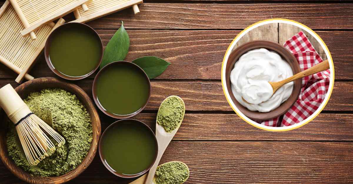 Mặt nạ trà xanh và sữa chua không đường