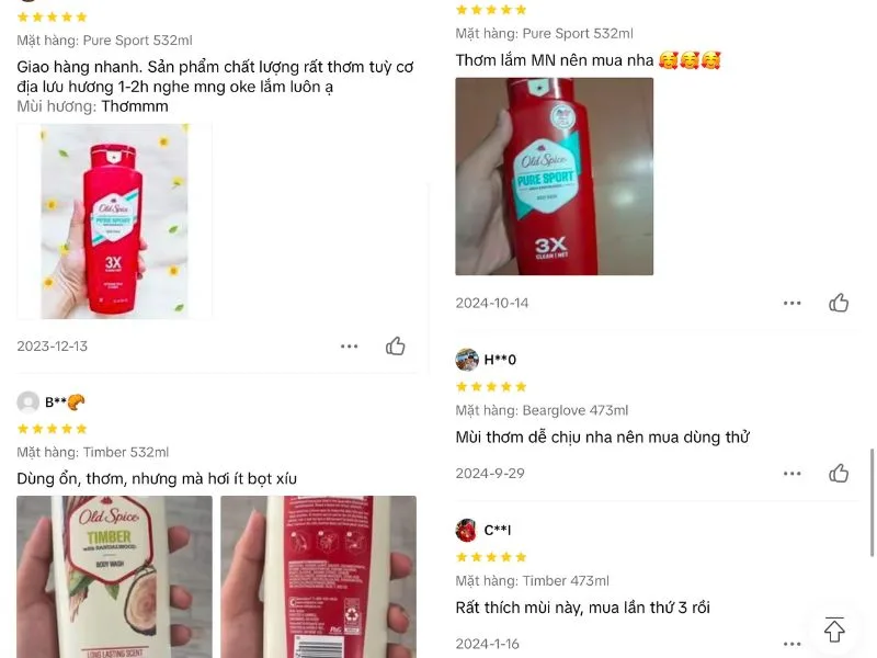 Review Sữa tắm Old Spice High Endurance Hương Pure Sport
