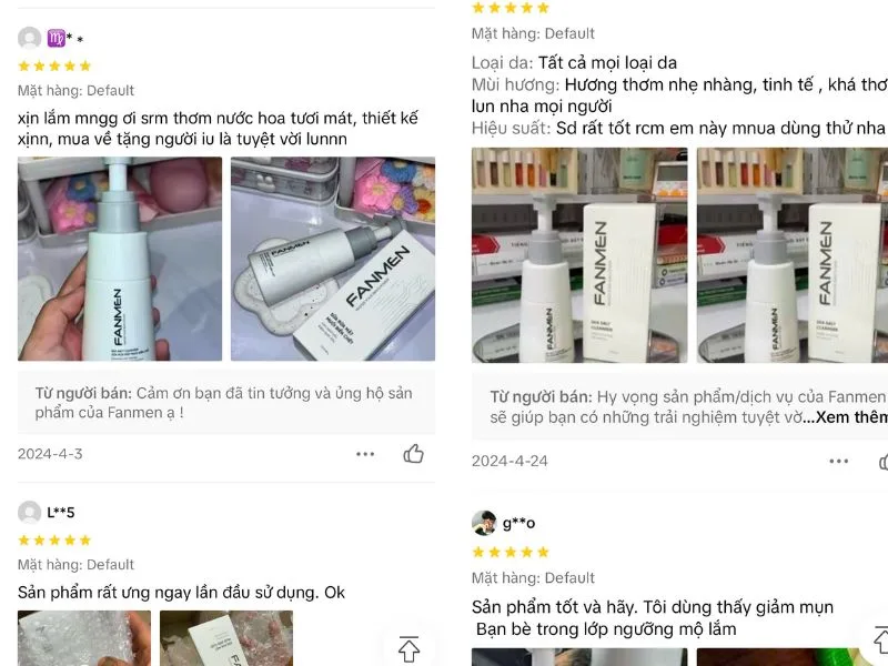 Đánh giá người tiêu dùng về Sữa rửa mặt nam Fanmen – Master Your Skin’s Power