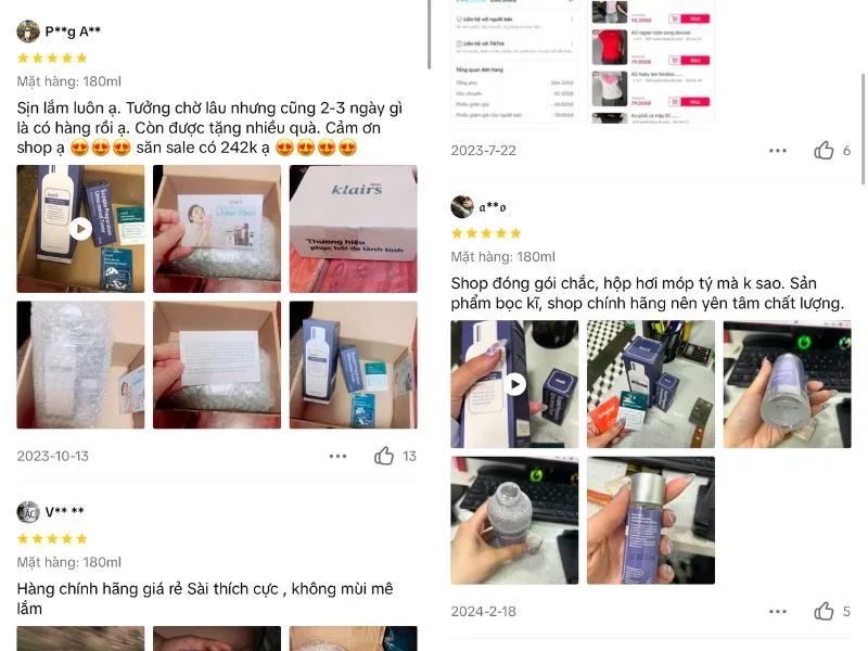 Đánh giá người tiêu dùng về Toner Klairs Supple Preparation Unscented