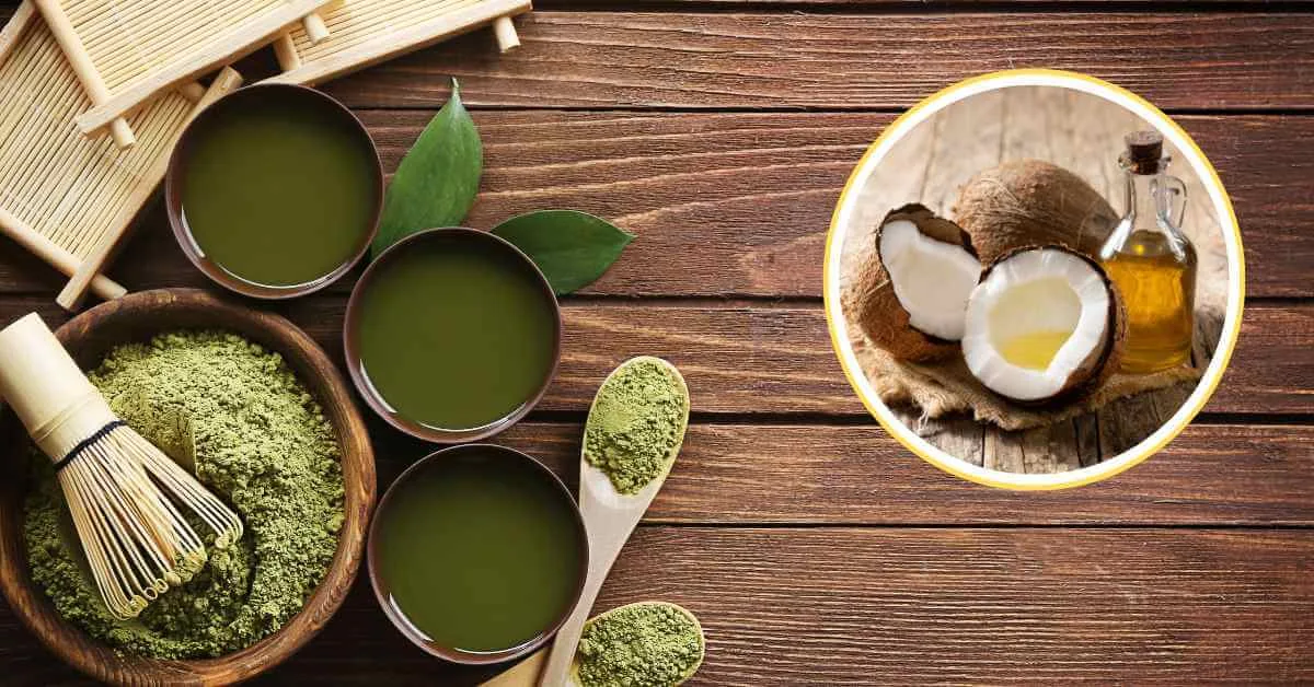 Mặt nạ trà xanh và dầu dừa