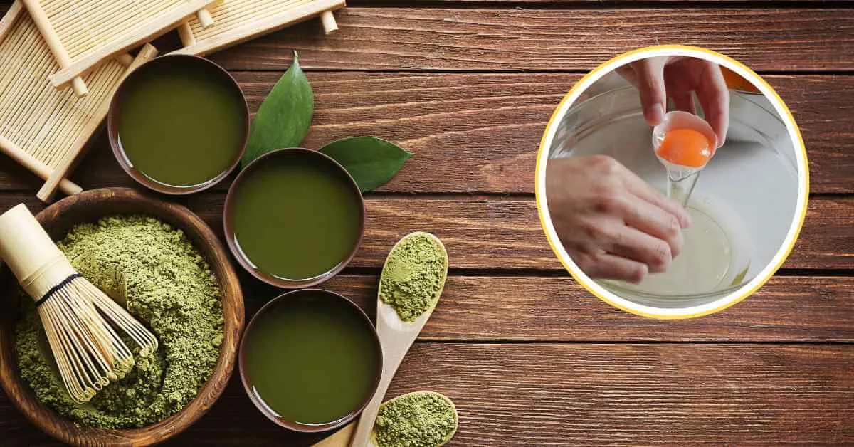 Mặt nạ trà xanh và lòng trắng trứng