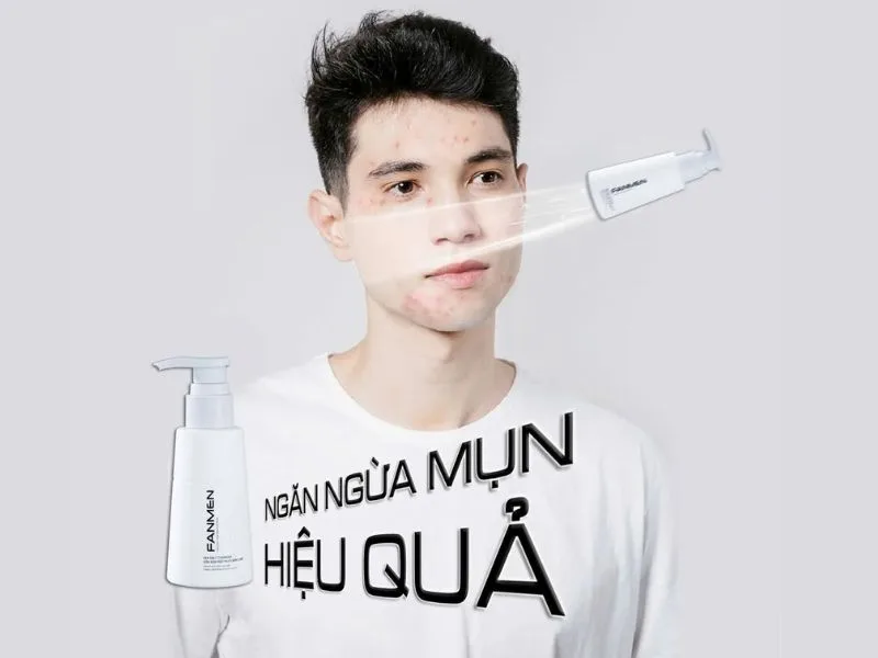 Sử Dụng Sữa Rửa Mặt Trị Mụn Nam