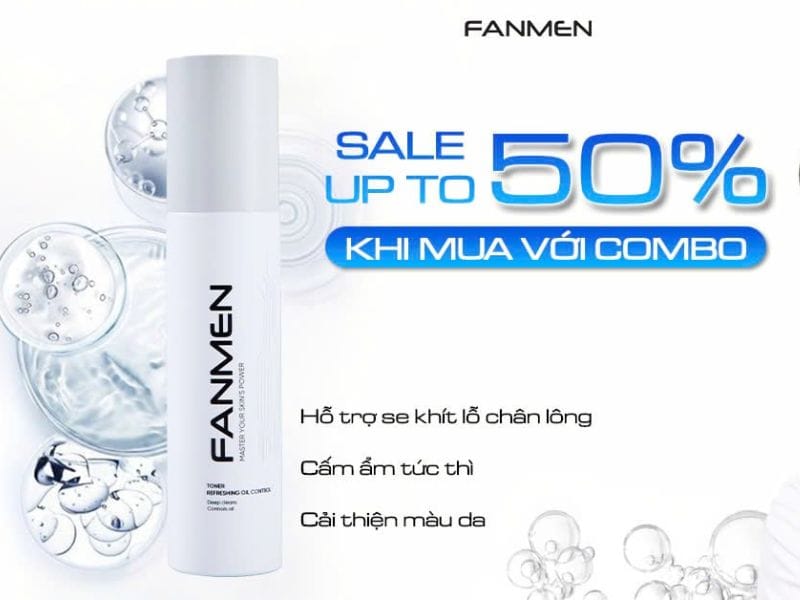 Sử dụng toner cấp ẩm và cân bằng da dầu nam