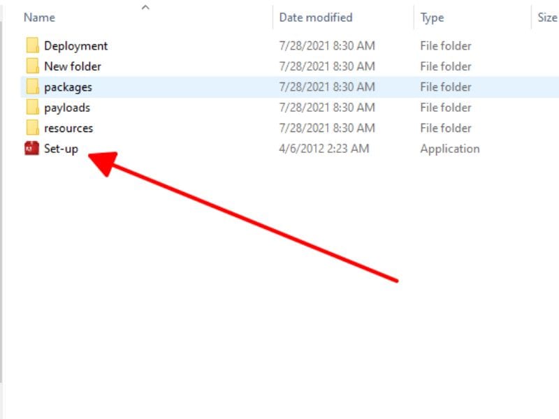 Sau khi giải nén được file bạn hãy nhấn set-up