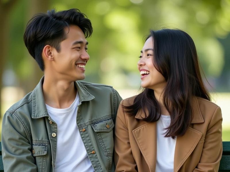 Luôn nở nụ cười khi nói chuyện với nàng